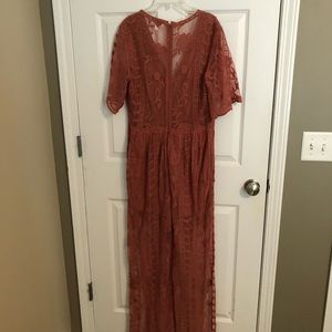 Dark peach maxi dress